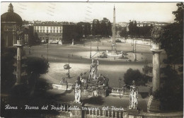 Roma Piazza Del Popolo Dalla Terrazza Del Pincio 1943 PF Molto Bella - Places & Squares