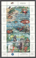 Venezuela 1998, Turtle, Shell, Fishes, Horse, Monkey, Birds, Sheetlet - Chevaux