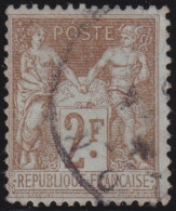 France  .  Y&T   .   105  (2 Scans)   .   O   .    Oblitéré - 1898-1900 Sage (Tipo III)