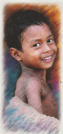 Carte Depliante 19 X 9 De Jeune Garçon Du  Bangladesch - Bangladesch