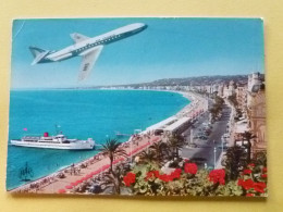 V11-51-39-06-nice- Plage- Avion- Bateau-air France- - Aeronautica – Aeroporto