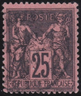 France  .  Y&T   .    91  (2 Scans)     .   O   .    Oblitéré - 1876-1898 Sage (Tipo II)