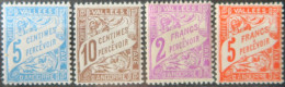 LP3137/318 - 1938/1941 - ANDORRE FR. - TIMBRES TAXE - SERIE COMPLETE - N°17 à 20 NEUFS**/* (n°19) - Cote (2023) : 87 € - Neufs