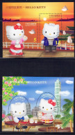 Taiwan 2004 S#3571-3572 Hello Kitty M/S MNH Cartoon Fauna Bird Transport Boat Food Flower Tree Coffee Landmark - Ongebruikt