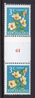 New Zealand 1967 Decimal Pictorials - Wmk. - Coil Pairs - 3c Purangi - 19 - MNH - Neufs