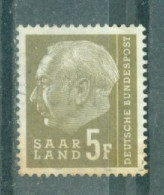 SARRE - N°393 Oblitéré - Président Heuss. - Gebraucht