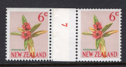 New Zealand 1967 Decimal Pictorials - Wmk. - Coil Pairs - 6c Koromiko - 7 - MNH - Ungebraucht