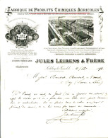 FACTURE.BLEGIQUE.LEDEBERG LES GAND.FABRIQUE DE PRODUITS CHIMIQUES AGRICOLES.JULES LEIRENS & FRERES 29 RUE BELLEVUE. - Landbouw