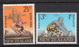 New Zealand 1967 Health - Rugby Set HM (SG 867-868) - Neufs