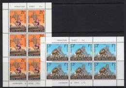 New Zealand 1967 Health - Rugby MS Set Of 2 HM (SG MS869a&b) - Neufs