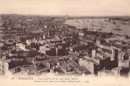 FRANCE - 33 - BORDEAUX - Panorama Vu De La Tour Saint Michel - L L -  Carte Postale Ancienne - Bordeaux