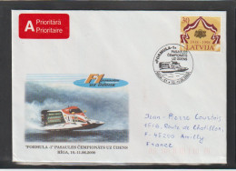 Lettonie. Latvia. 2000. FDC  Pour La France Cachet Illustré  Hors-bord. Outboard. Riga - Jetski