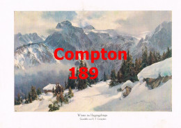 D101 189 E.T. Compton Winter Hagengebirge Kunstblatt 1914 !! - Autres & Non Classés