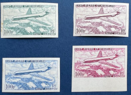 SAINT PIERRE Et MIQUELON Poste Aérienne N°25** Avion CARAVELLE 4 Essais De Couleurs Differents TTB & Rare ! - Unused Stamps