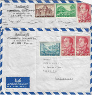 D'Athènes Pour Anvers - Air Mail 1961 - 2 Enveloppes - Covers & Documents