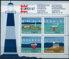 CANADA - Phares 1985 Feuillet - Blocks & Sheetlets