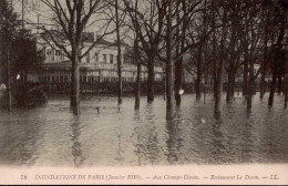INONDATIONS DE PARIS  ( JANVIER 1910 )  AUX CHAMPS-ELYSEE . RESTAURAT LE DOYEN - Floods