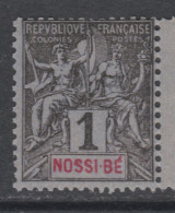 Nossi-Bé N° 27 X Type Groupe : 1 C. Noir Sur Azuré,  Trace De Charnière Sinon TB - Nuevos