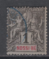 Nossi-Bé N° 27 O Type Groupe : 1 C. Noir Sur Azuré,  Oblitéré Sinon TB - Used Stamps