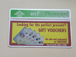 United Kingdom-(BTA083)THRESHER GIFT VOUCHERS-(20units)-(119)-(420L11094)-price Cataloge10.00£-mint+1card Prepiad Free - BT Advertising Issues