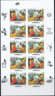 Venezuela 1991, Native Indian Chiefs, Archery, Sheetlet IMPERFORATED - American Indians