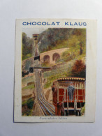 IMAGE CHROMO CHOCOLAT KLAUS - FUNICULAIRE GLION SUR MONTREUX SUISSE - 7cm X 9cm - SWITZERLAND SWISS - Autres & Non Classés