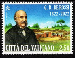 Vatican - 2022 - Giovanni Battista De Rossi, Archaeologist - Mint Stamp - Nuovi