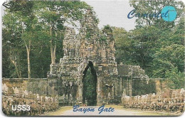 Cambodia - Camitel - Bayon Gate, 3$, Used - Cambodge