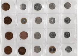 Lot De 20 Pièces De Monnaies Française De 1865 A 1999  - Années Toutes Différentes  ​​​​​​​de 1865 A 1899 - Kiloware - Münzen