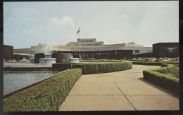 Pittsburgh PA Entrance AIrport Terminal Building Fountain Postcard - Pittsburgh