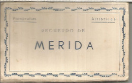 BADAJOZ  MERIDA LIBRETA 10 POSTALES ARRIBAS - Mérida