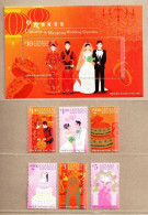 Hong Kong 2013 S#1578-1584 Chinese & Western Wedding Customs Set+M/S MNH Costume Love Heart Tea Cake Flower Rose Custom - Neufs