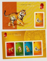 Hong Kong 2010 S#1389a-1389b Year Of The Tiger M/S MNH Zodiac - Ongebruikt