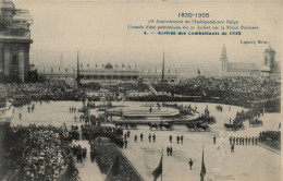 1830-1905 Grande Fête Patriotique Du 21 Juillet Place Poelaert, Arrivée Des Combattants De 1830 - Feesten En Evenementen