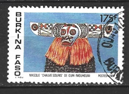 BURKINA FASO. N°780 Oblitéré De 1988. Masque "Chauve-souris". - Bats