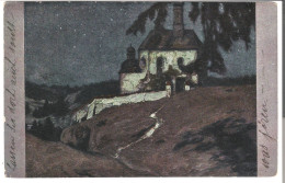 Kapelle Im Mondschein Von E. Liebermann   - Von 1917 (6479) - Liebermann, Ernst