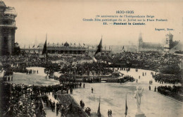 1830-1905 Grande Fête Patriotique Du 21 Juillet Place Poelaert, Pendant La Cantate - LAgaert N°11 - Feesten En Evenementen