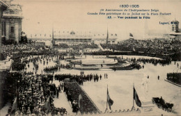 1830-1905 Grande Fête Patriotique Du 21 Juillet Place Poelaert, Vue Pendant La Fête - Lagaert N°12 - Fêtes, événements