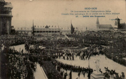 1830-1905 Grande Fête Patriotique Du 21 Juillet Place Poelaert, Défilé De Drapeaux - Lagaert N°17 - Feesten En Evenementen