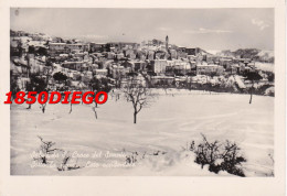 SALUTI DA S. CROCE DEL SANNIO - SOTTO LA NEVE LATO OCCIDENTALE F/GRANDE  VIAGGIATA 1953 - Benevento