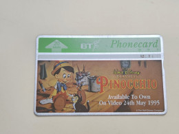 United Kingdom-(BTA096)-PINOCCHIO-PAINTING-(20units)(148)(525F99057)-price Cataloge1.00£ Used+1card Prepiad Free - BT Emissions Publicitaires