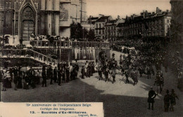 Bruxelles : 75e Anniversaire De L'Indépendance Belge - Cortège Des Drapeaux  Sociétés D'Ex-Militaires - Fêtes, événements