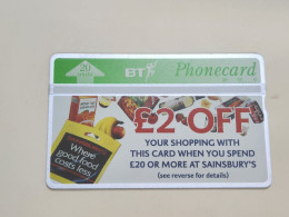 United Kingdom-(BTA099)-SAINSBURYS-(20units)(154)(520C04174)-price Cataloge25.00£ Mint+1card Prepiad Free - BT Werbezwecke