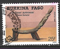 BURKINA FASO. N°783 Oblitéré De 1988. Chaise. - Burkina Faso (1984-...)