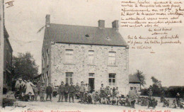 Leignon  Ecole Communale  Super Animée Voyagé En 1905 - Ciney