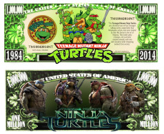 USA - FANTASY NOTE -  NINJA  TURTLES  - UNC / CARTOON  SERIE - Other & Unclassified