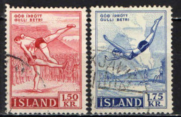 ISLANDA - 1957 - SPORT: LOTTA E TUFFI - USATI - Usati