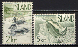 ISLANDA - 1959 - ANATRE E SALMONI - USATI - Gebraucht