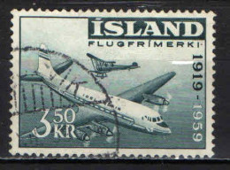 ISLANDA - 1959 - 40° ANNIVERSARIO DELLE LINEE AEREE ISLANDESI - USATO - Poste Aérienne