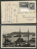 00028*TURKEY*POSTCARD*CONSTANTINOPOLE*INTERESTING MULTIPLE STAMPS*1928 - Briefe U. Dokumente